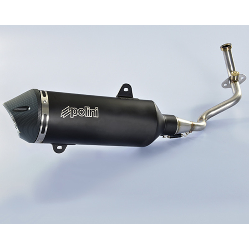 POLINI Maxi-Scooter Full Exhaust System - Black Aluminium Piaggio
