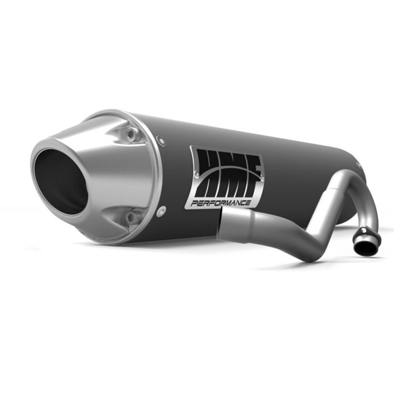 HMF Dual Performance Series Full Exhaust System - Gun Metal/ Turn Down Steel Polaris RZR