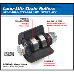 ALL BALLS Upper/Lower Chain Roller Black