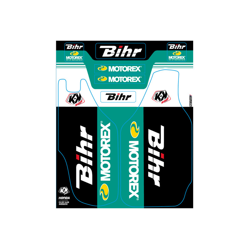 Kit de déco de fourche Bihr/Motorex KUTVEK HONDA CRF 250/450