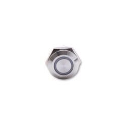 HIGHSIDER Pushbutton Stainless Steel With LED Illuminated Ring In Different Colours (M12), (1pc)