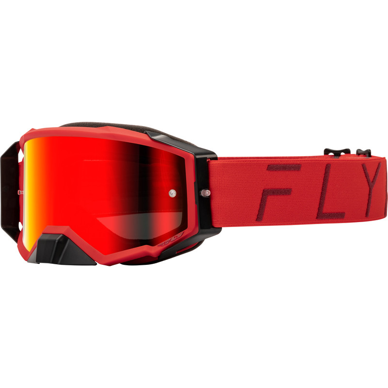 FLY RACING Zone Pro Goggle Red - Red/Smoke Lens