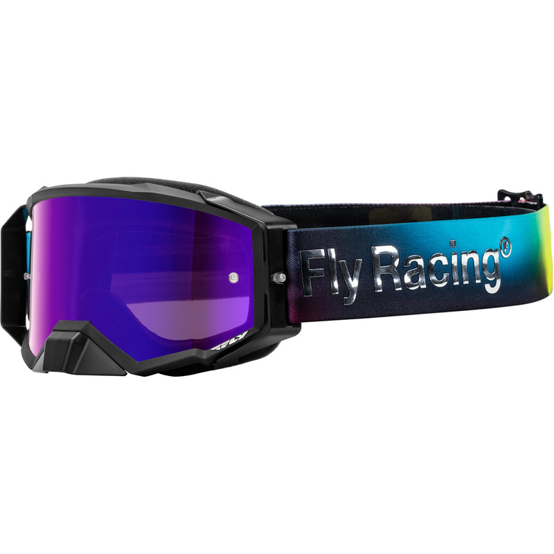 FLY RACING Zone Elite Goggle Fuschia/Electric Blue/Hi-Vis/Magenta - Teal/Smoke Lens