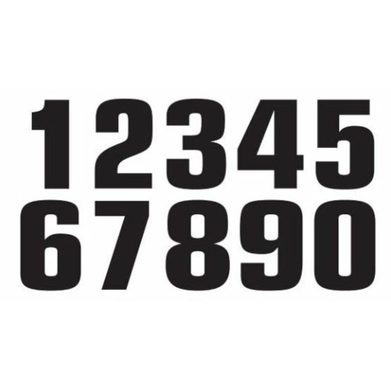 TECNOSEL Race Number 6 20x13cm Black Set of 3