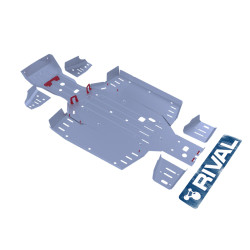 RIVAL Skid Plate - Aluminium 4mm CF Moto Uforce 500/800