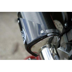 R&G RACING Right Exhaust Guard Tri-Oval Muffler Black