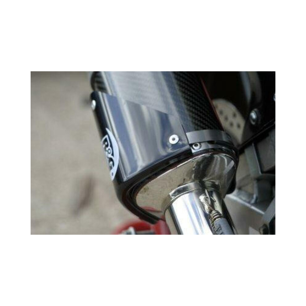 R&G RACING Right Exhaust Guard Tri-Oval Muffler Black