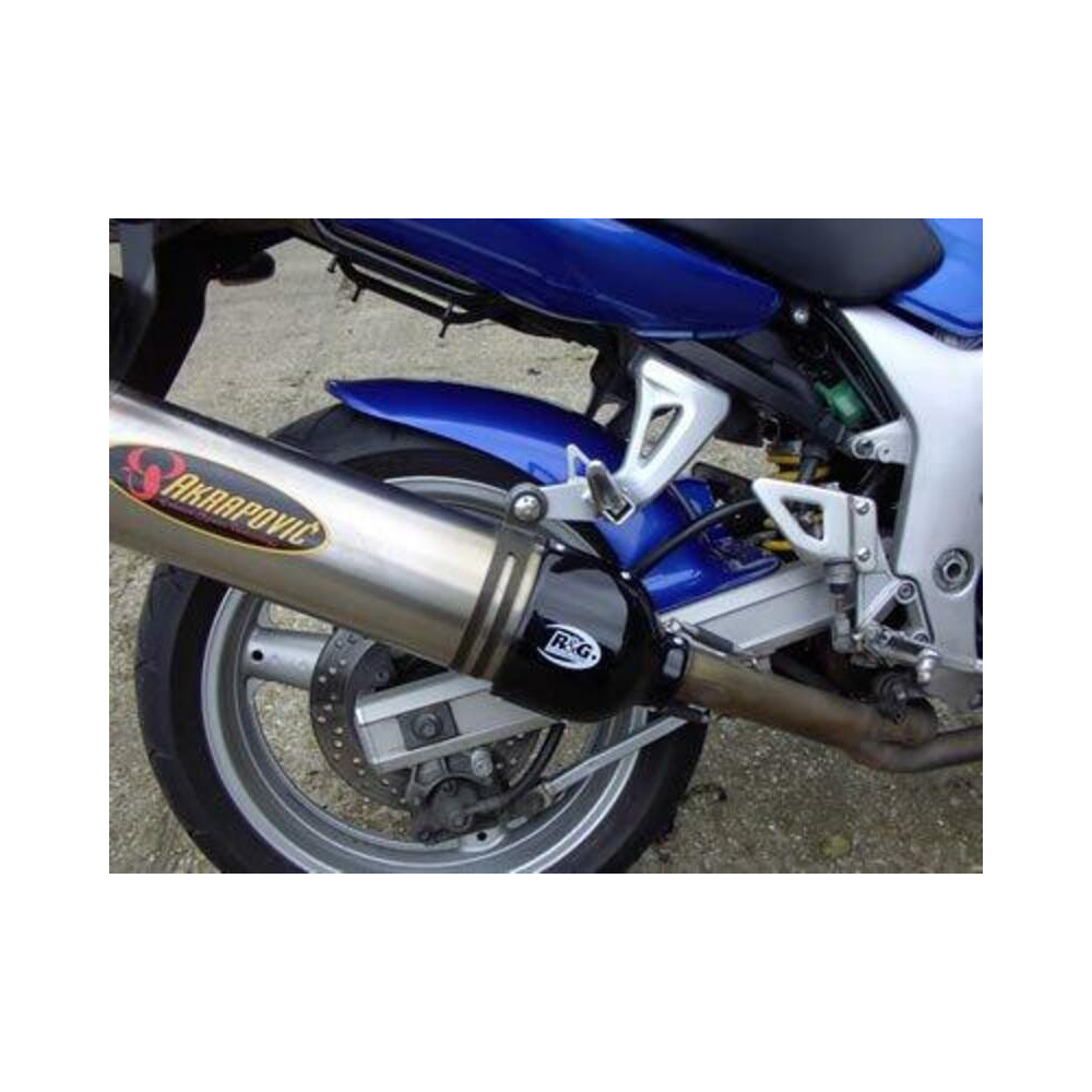 R&G RACING Left Exhaust Guard Oval Muffler Black