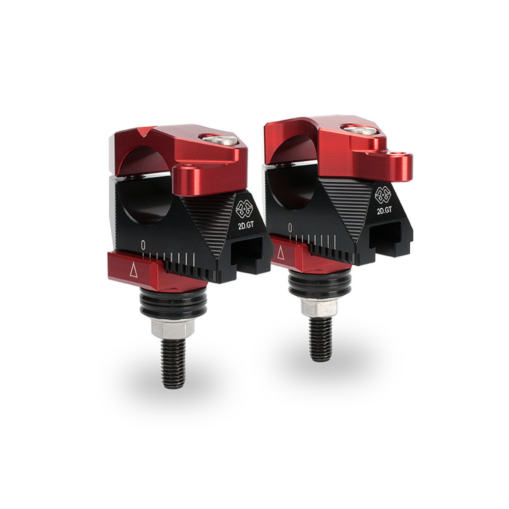 GILLES 2DGT Adjustable Bar Mounts Black/Red Yamaha MT-09