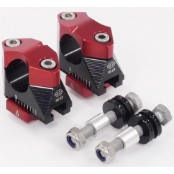 GILLES 2DGT Adjustable Bar Mounts Black/Red Yamaha MT-09