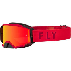 FLY RACING Zone Pro Goggle Red W/ Red Mirror/Amber Lens