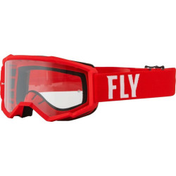 FLY RACING Focus Goggle Red/White W/ Clear Lens