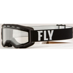 FLY RACING Youth Focus Snw Goggle Blk/Wht W/ Clear Lens