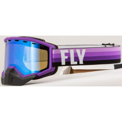 Masque FLY RACING Focus Snow Purple/Black W/ Sky Blue/Smoke Lens