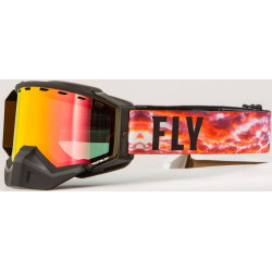 FLY RACING Zone Pro Snw Goggle Blk/Sunset W/ Red Mirror/Plrzd Smoke Lens