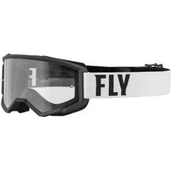 Masque FLY RACING Focus Blanc/Noir Enfant