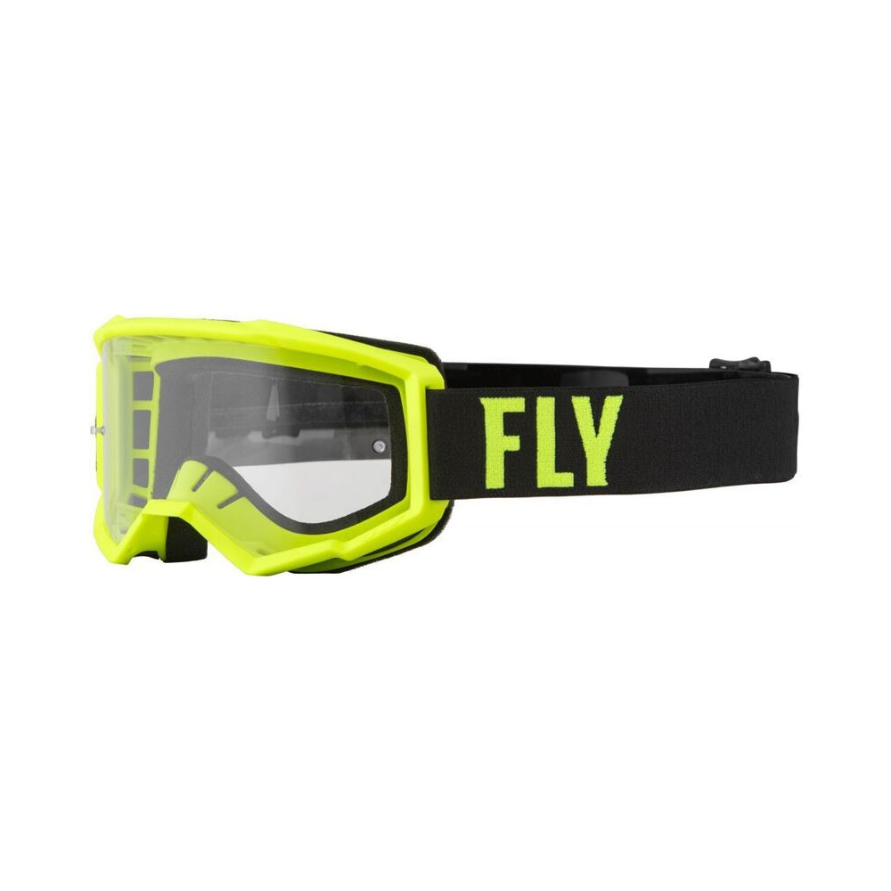 Masque FLY RACING Focus Jaune Fluo/Noir Enfant