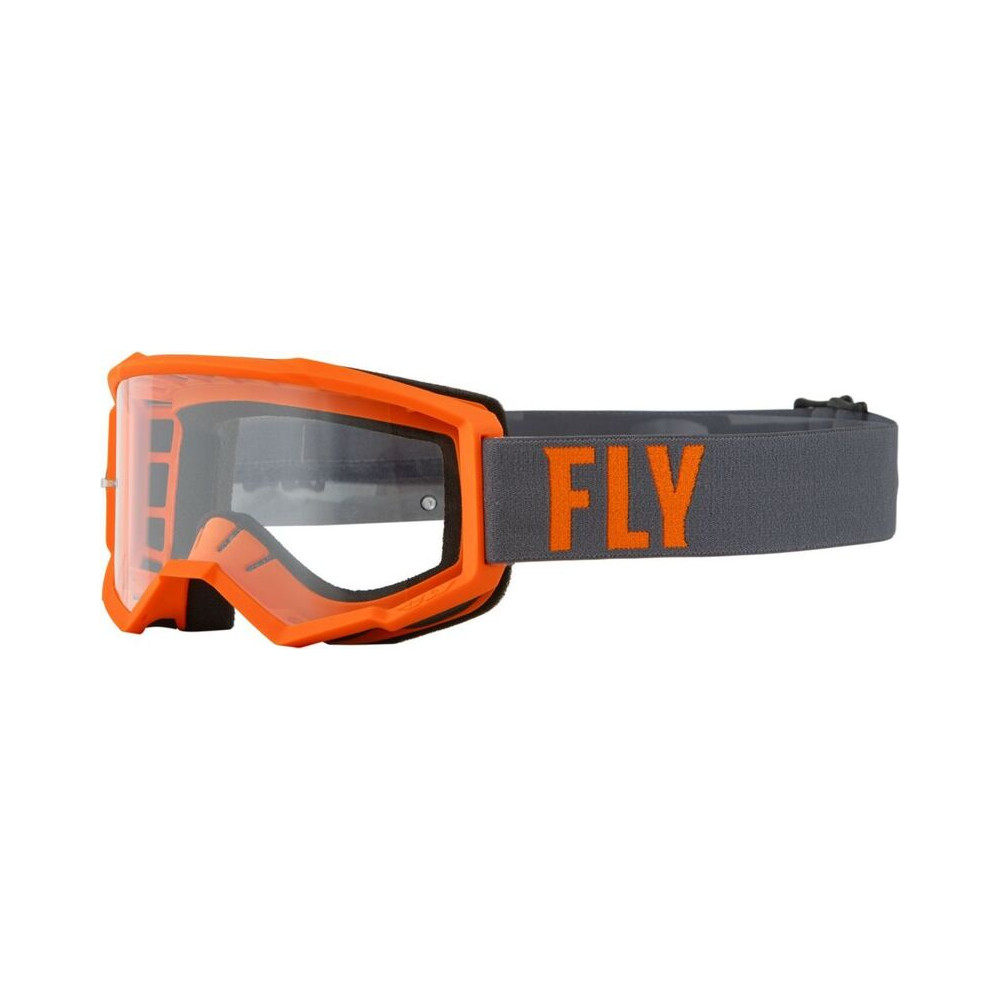 FLY RACING Focus Goggle Grey/Orange W/ Clear Lens