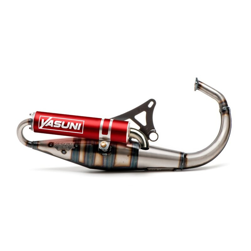 YASUNI Scooter Z Full Exhaust System - Steel/Aluminium Red