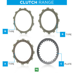 NEWFREN Clutch Steel + Friction Plate Set Kawasaki